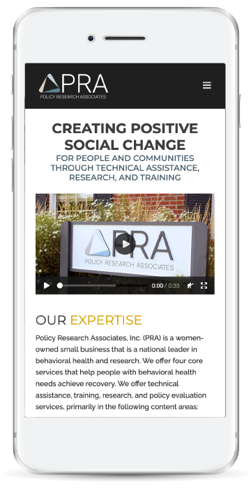PRA Homepage Mobile