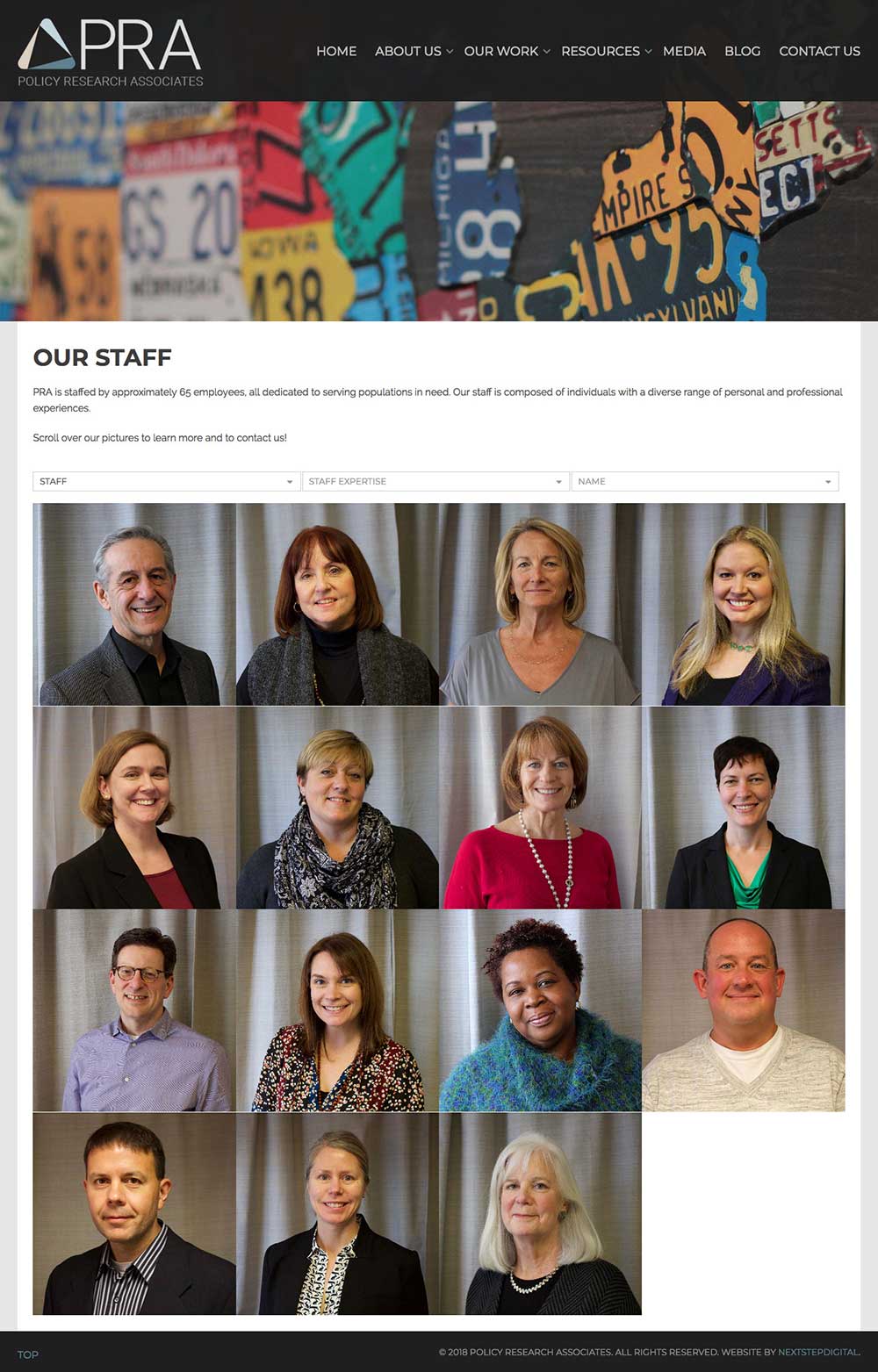 PRA Staff Page Desktop