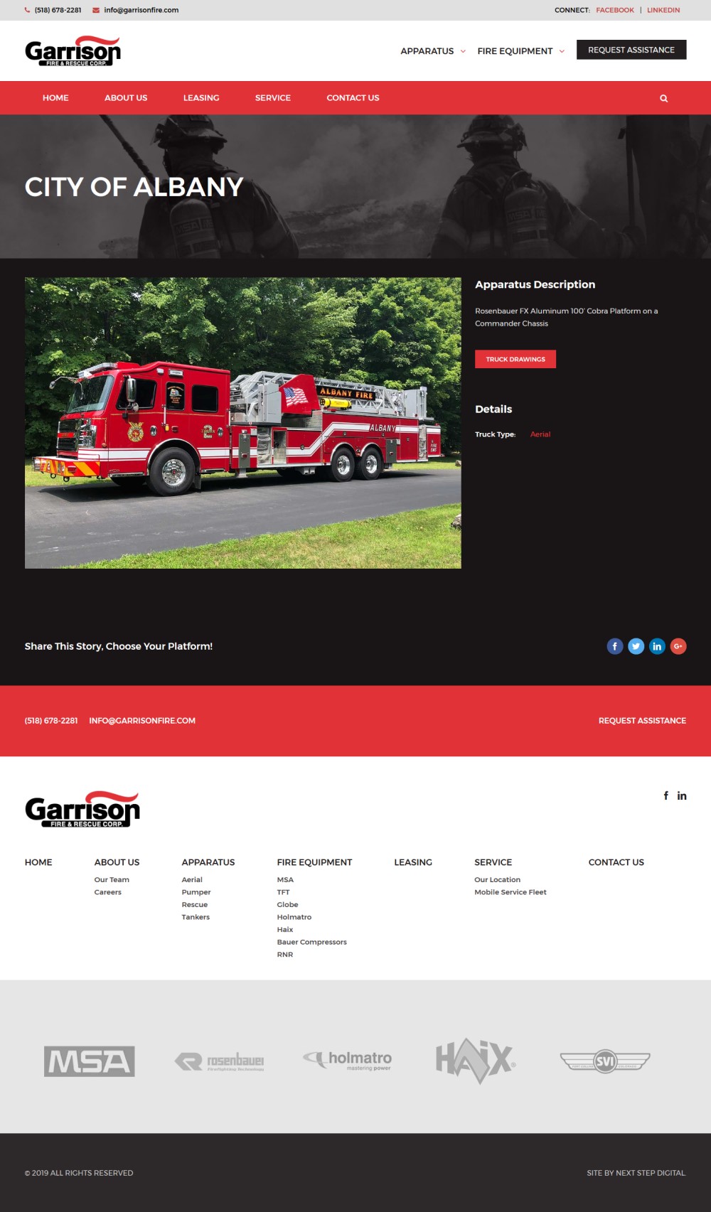 Garrison Fire Apparatus Page